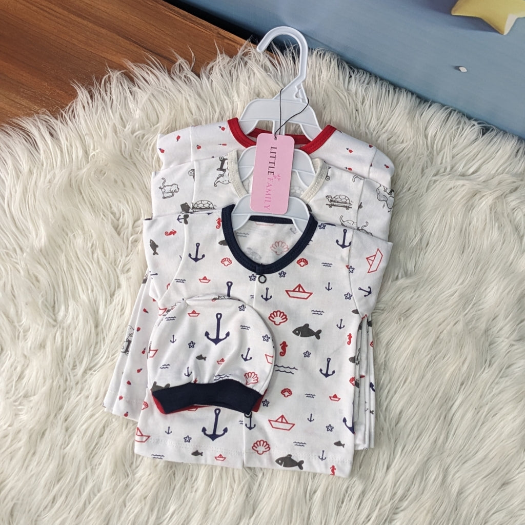 Premium 3-Piece Cotton Outfit Set – Pack of 3