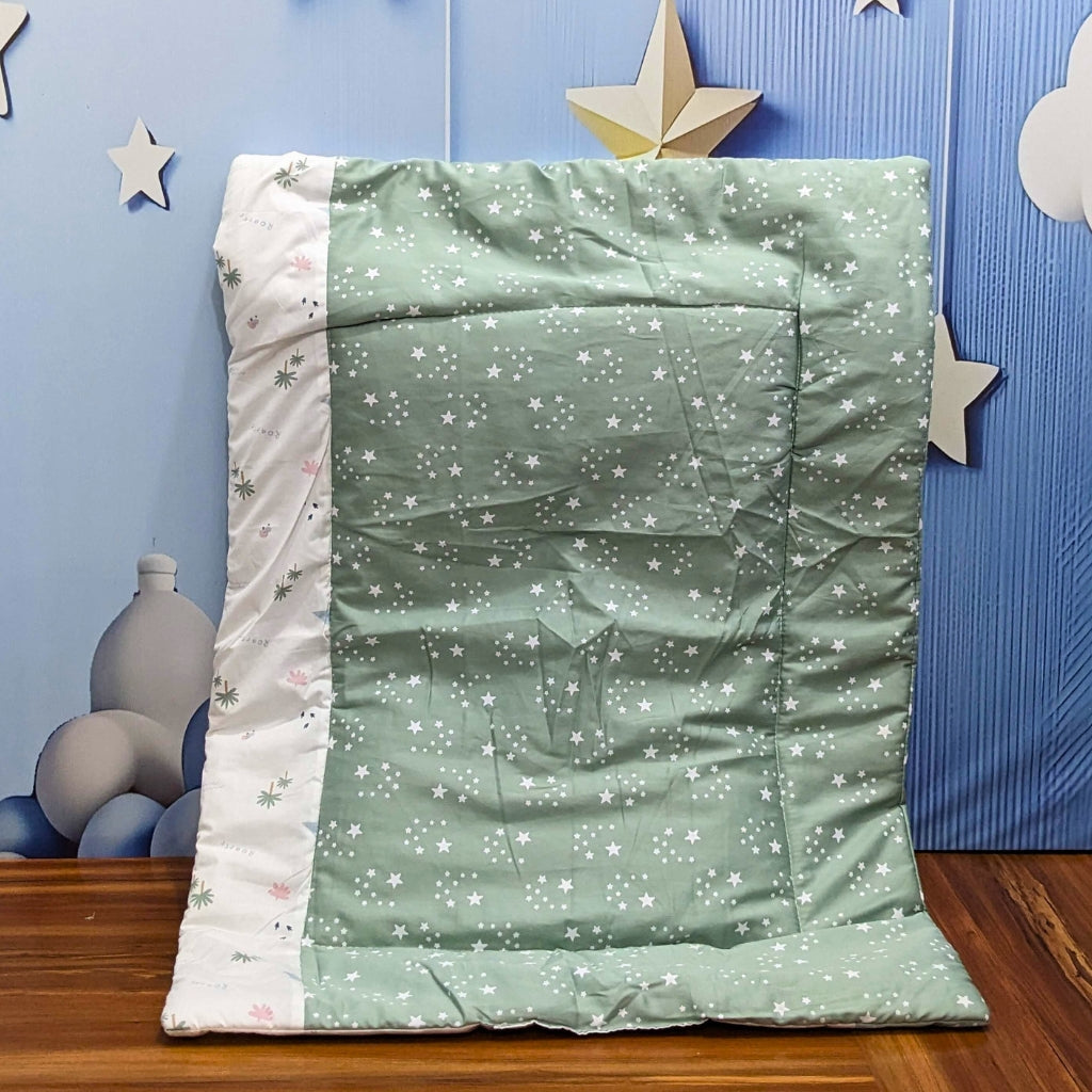 Starry Dreams Baby Bedding Set - 8 Pieces (Sage Green) | Large