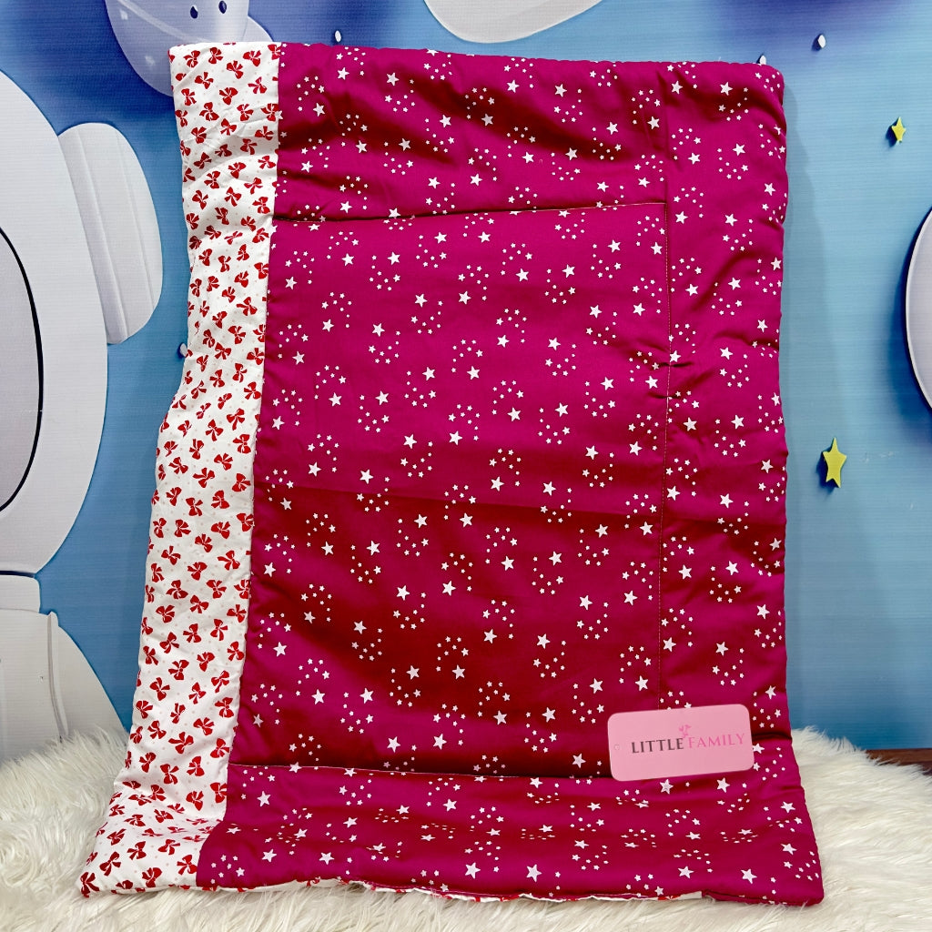 Starry Dreams Baby Bedding Set - 8 Pieces (Berry Rose)