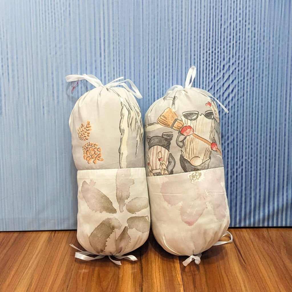 Grey Snowman Baby Bedding Set - 8 Pieces (Large)