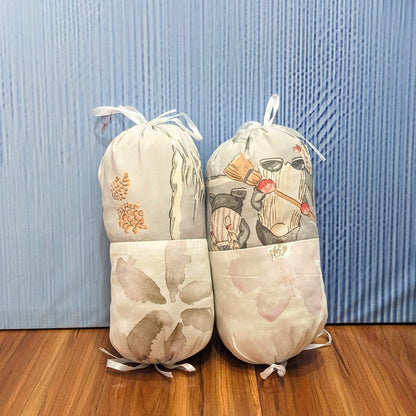 Grey Snowman Baby Bedding Set - 8 Pieces (Large)