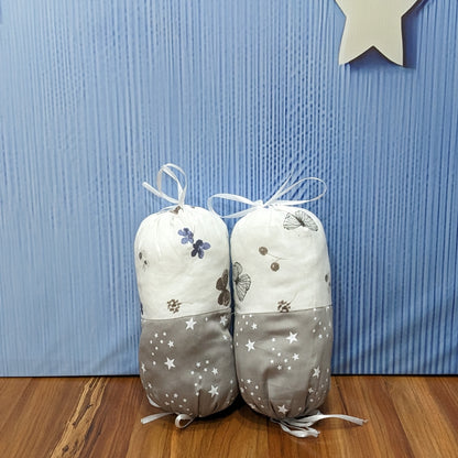 Starry Dreams Baby Bedding Set - 8 Pieces (Charcoal Grey) | Large