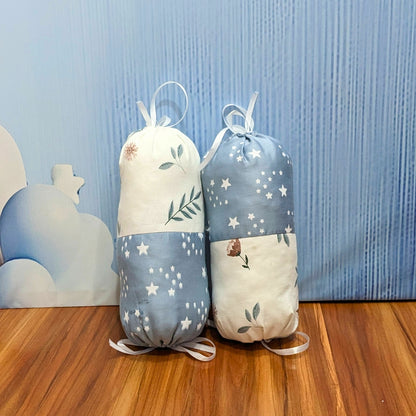 Starry Dreams Baby Bedding Set - 8 Pieces (Blue Grey) | Large