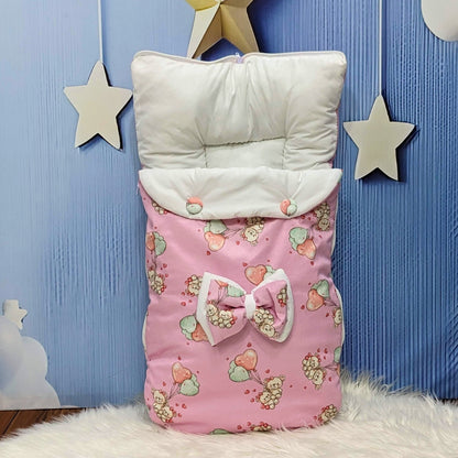 Premium Velvet Teddy Love Bedding Set - 8 Pieces (Pink) | Large