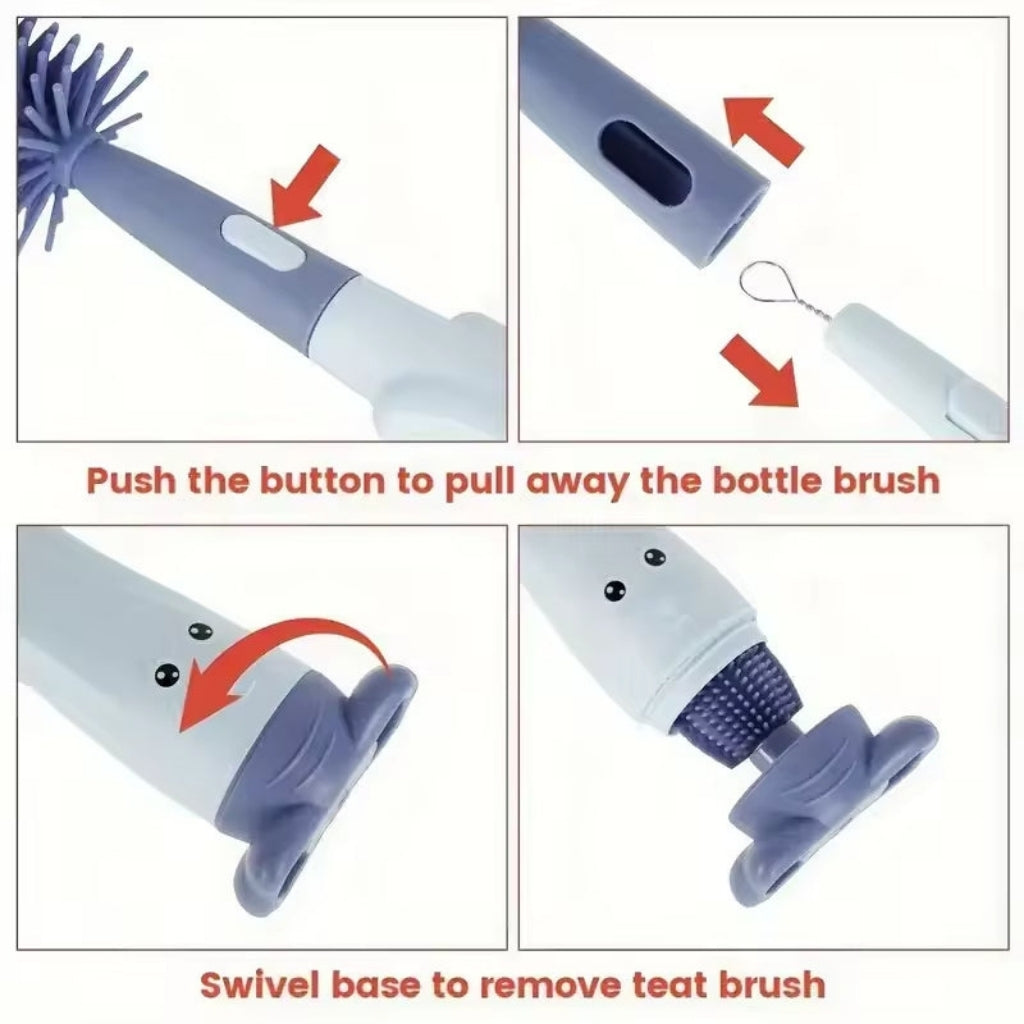 KASTWAVE 3-in-1 Baby Bottle Cleaning Brush
