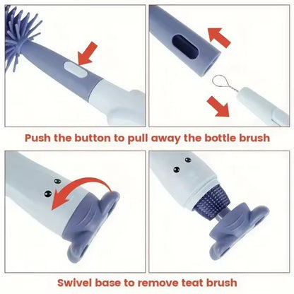 KASTWAVE 3-in-1 Baby Bottle Cleaning Brush