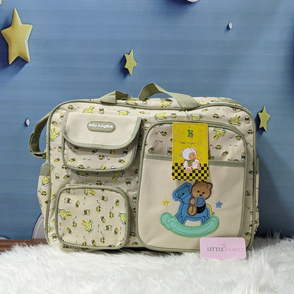 3-Piece Baby Diaper Bag Set with Changing Mat & Bottle Holder