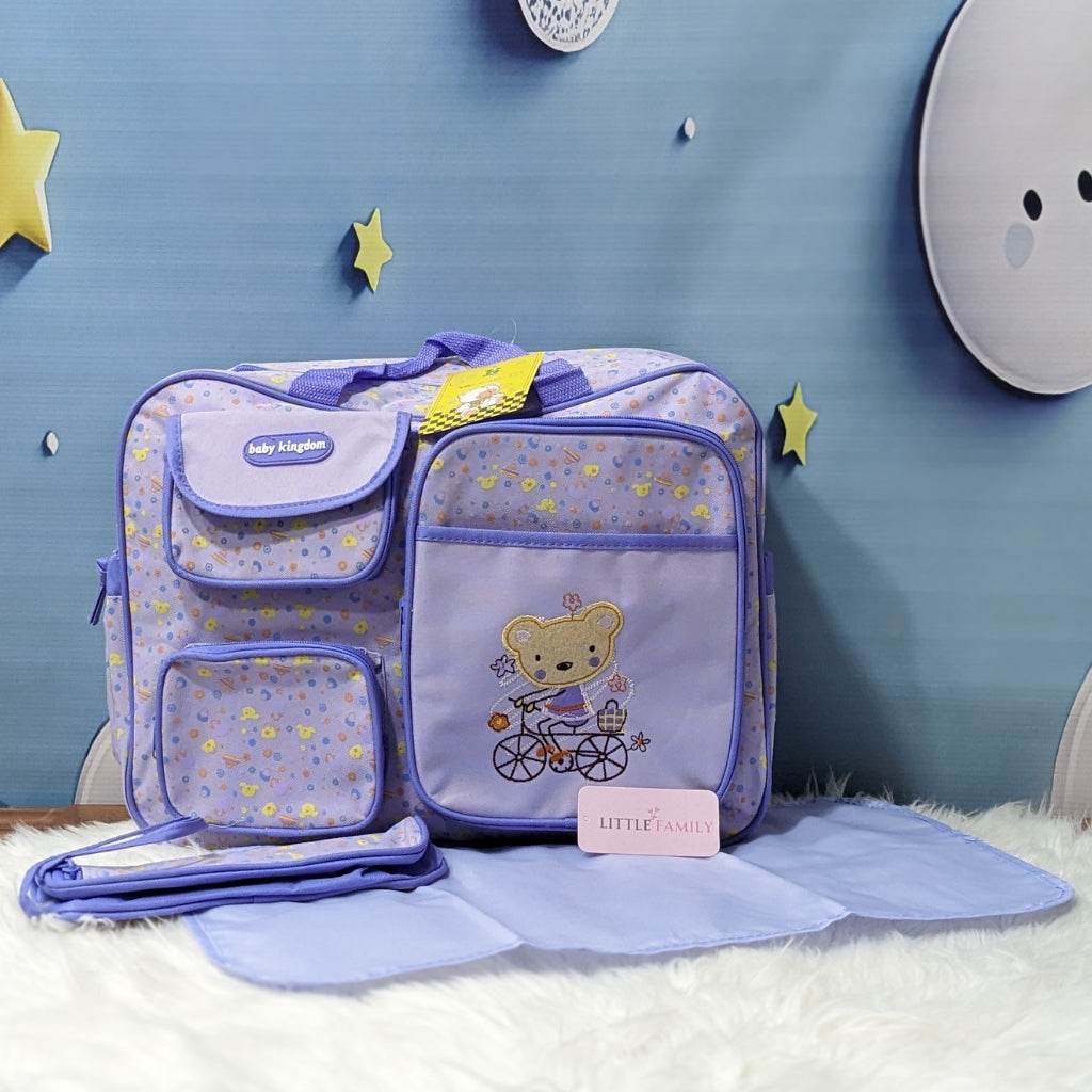 3-Piece Baby Diaper Bag Set with Changing Mat & Bottle Holder