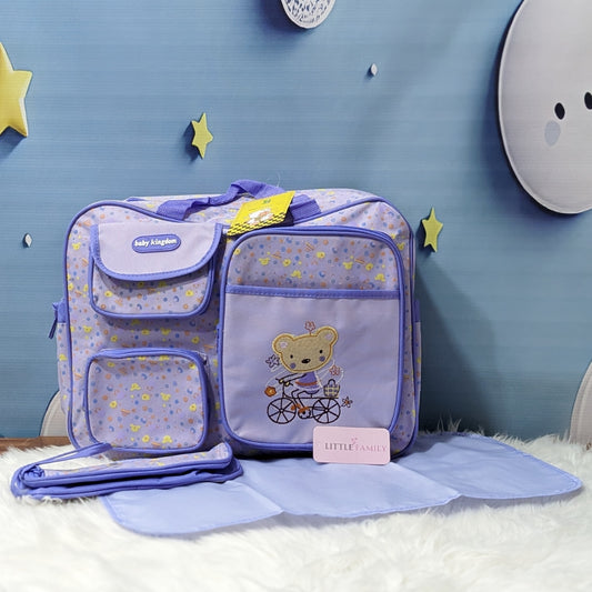 3-Piece Baby Diaper Bag Set with Changing Mat & Bottle Holder