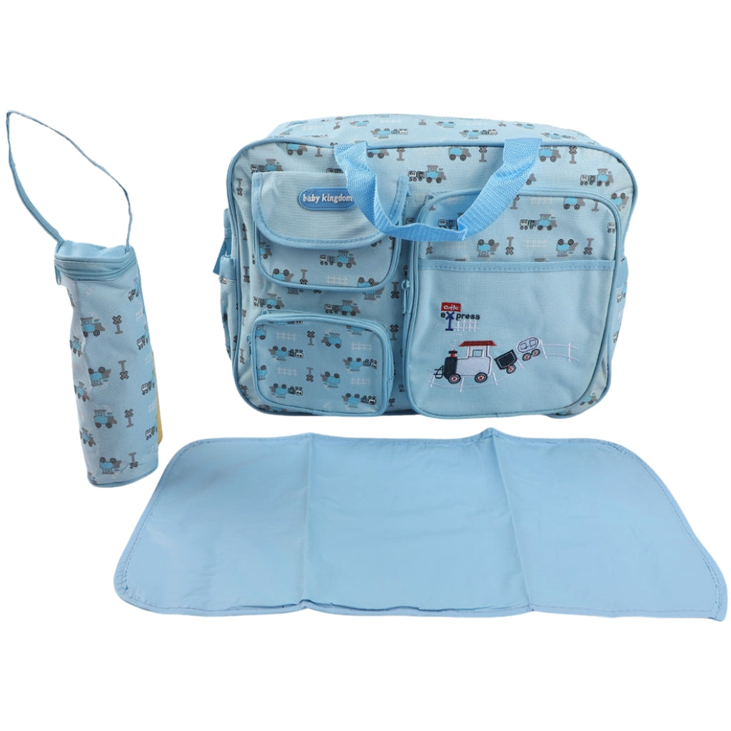 3-Piece Baby Diaper Bag Set with Changing Mat & Bottle Holder