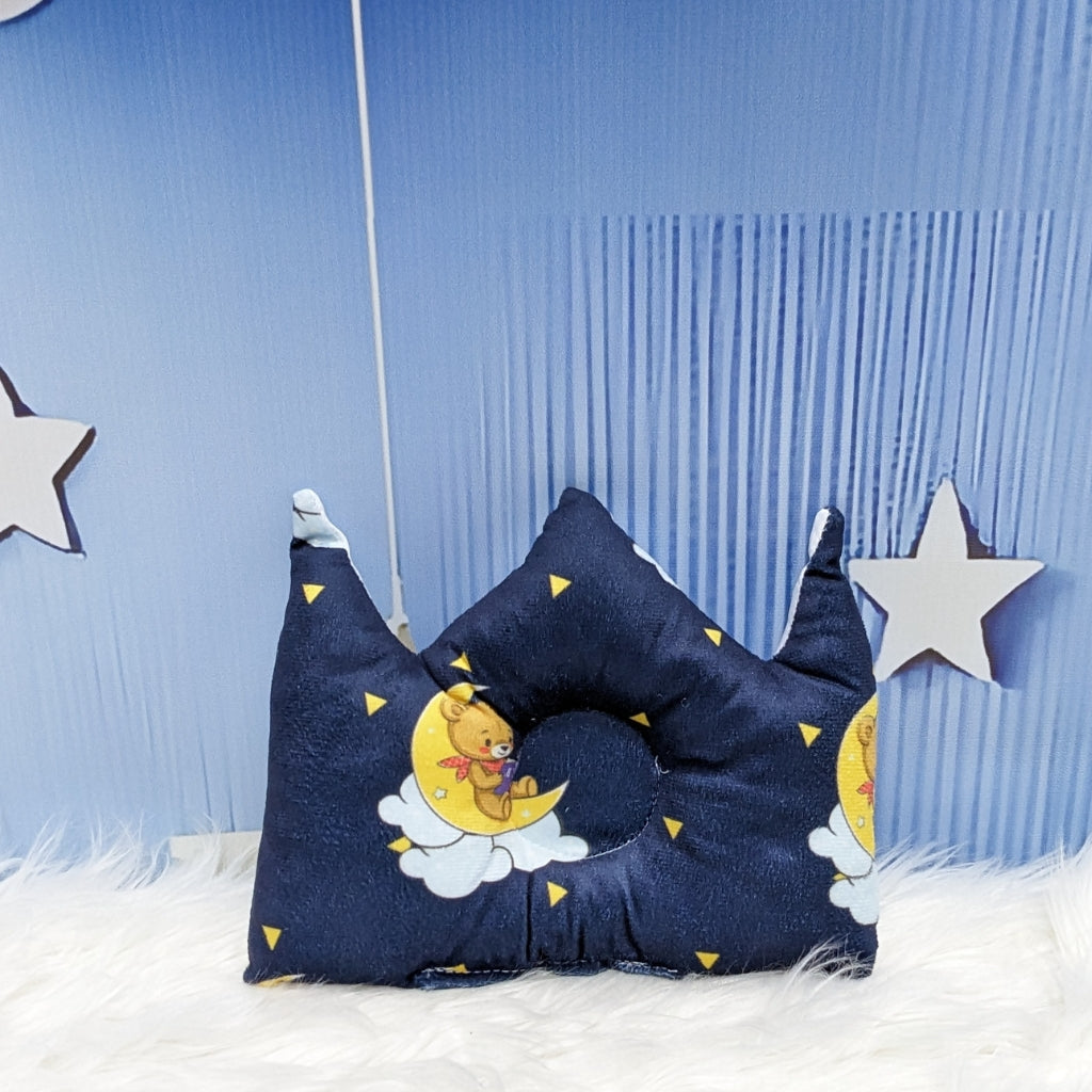 Soft Poly Cotton Baby Carry Nest | Teddy On Moon Edition – Navy Blue