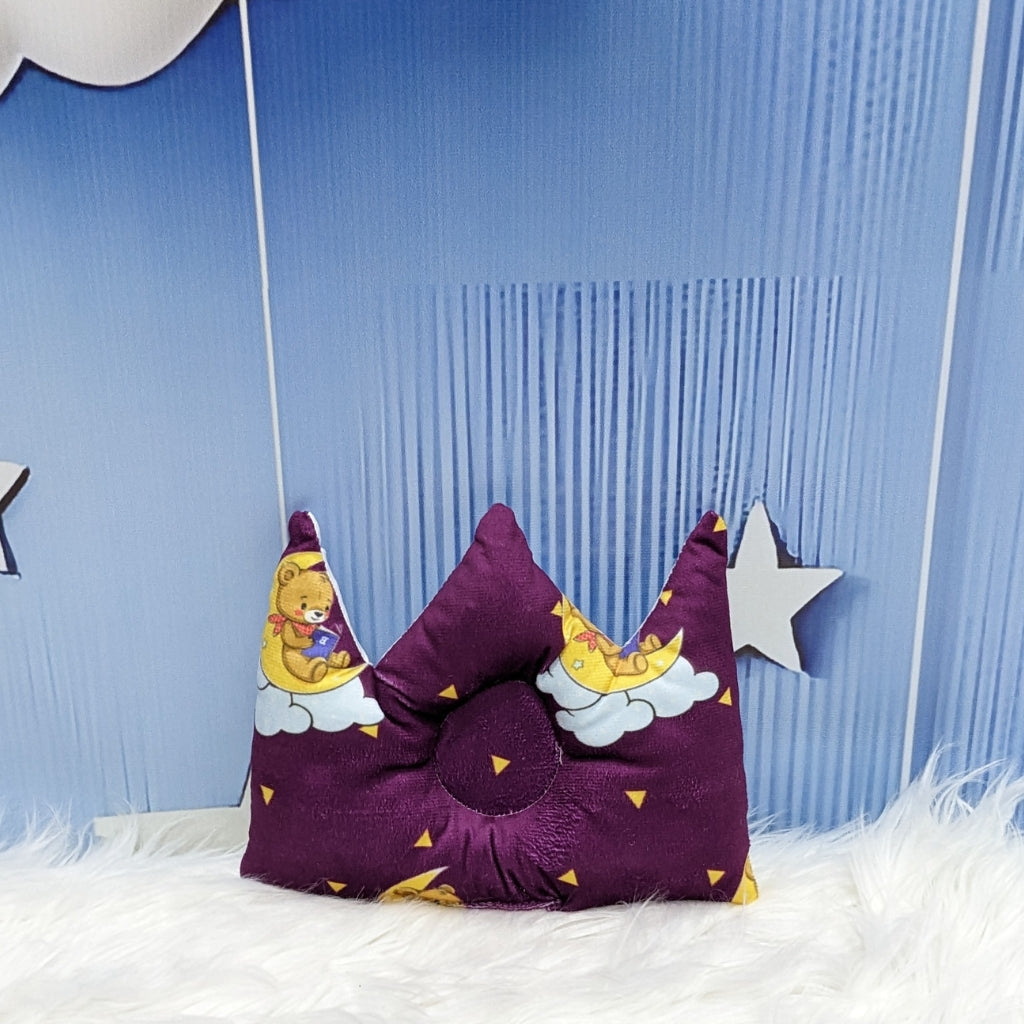 Soft Poly Cotton Baby Carry Nest | Teddy On Moon Edition – Berry Purple