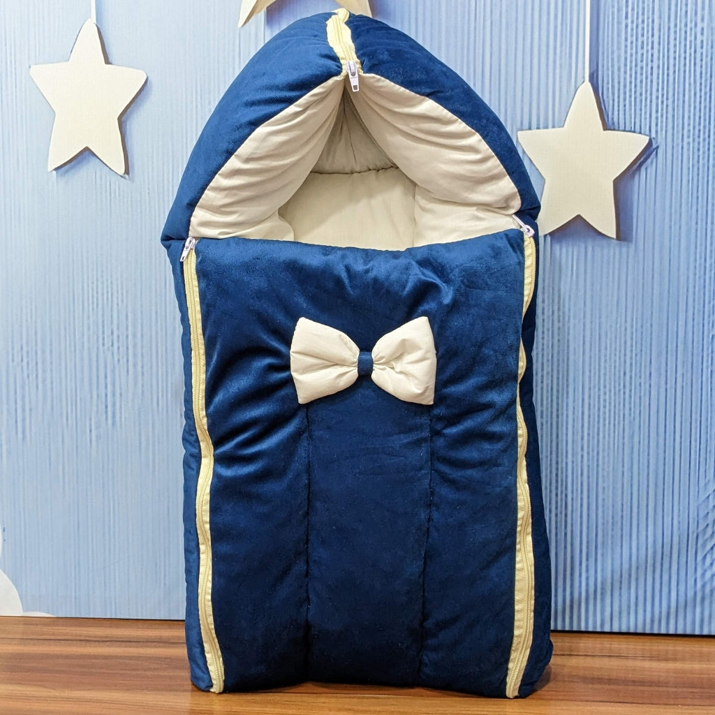Velvet Baby Carry Nest - Navy Blue