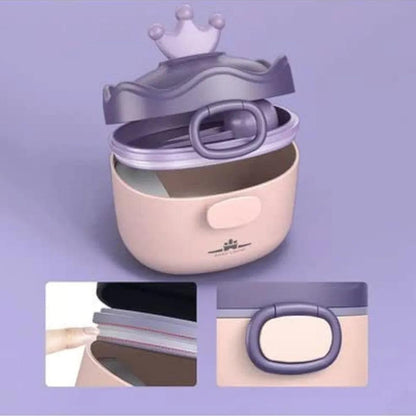 Crown Baby Milk Powder Dispenser – Leakproof & Travel-Ready