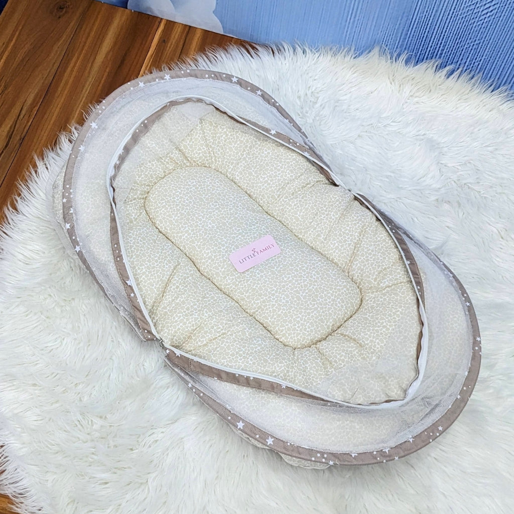 Starry Dreams Baby Bedding Set - 8 Pieces (Coffee Brown) | Large