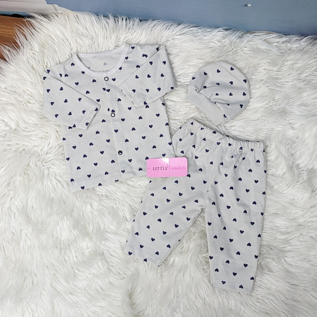 Premium 3-Piece Cotton Outfit Set – Pack of 3
