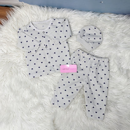 Premium 3-Piece Cotton Outfit Set – Pack of 3