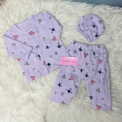 Premium 3-Piece Cotton Outfit Set – Pack of 3