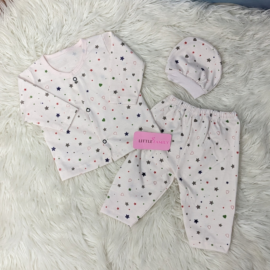 Premium 3-Piece Cotton Outfit Set – Pack of 3