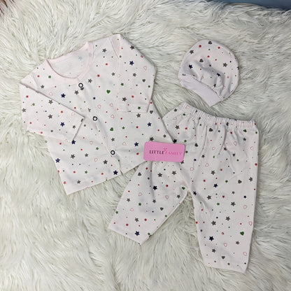Premium 3-Piece Cotton Outfit Set – Pack of 3