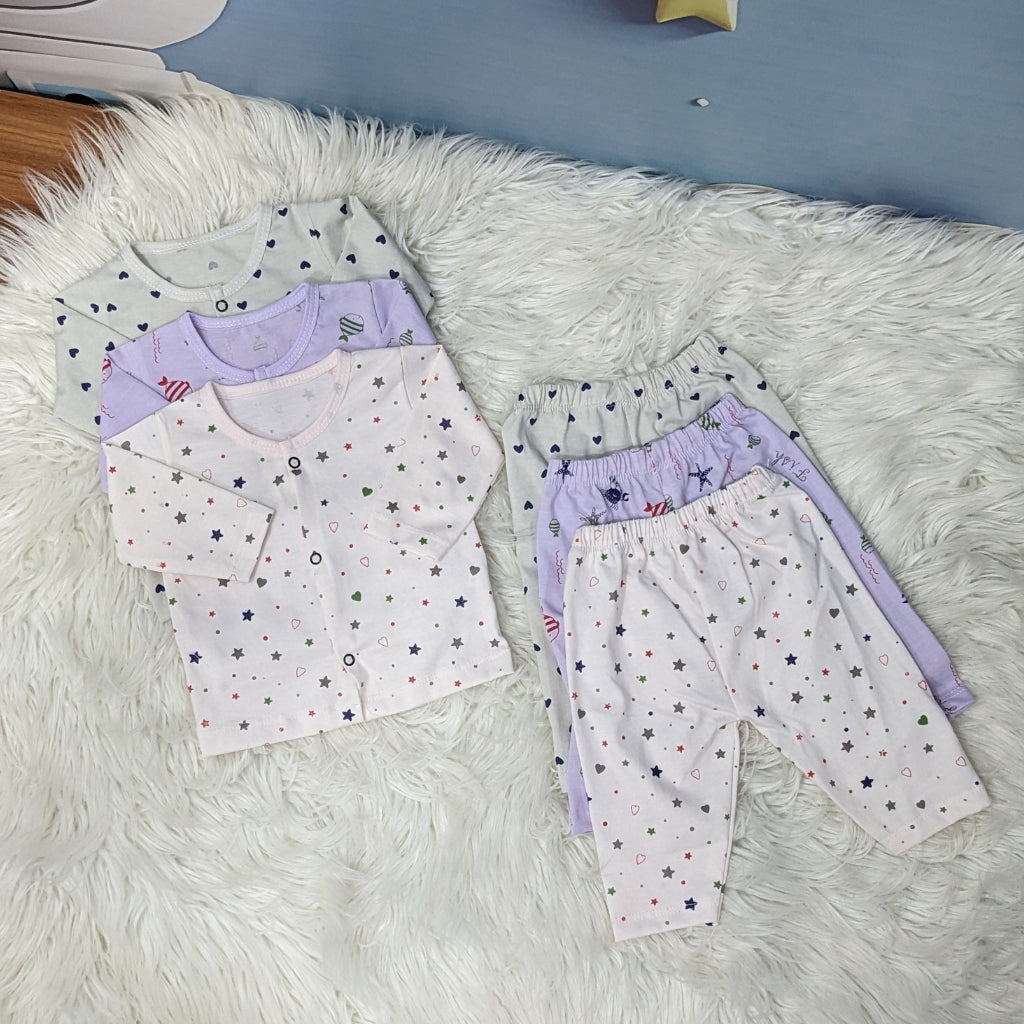 Premium 3-Piece Cotton Outfit Set – Pack of 3