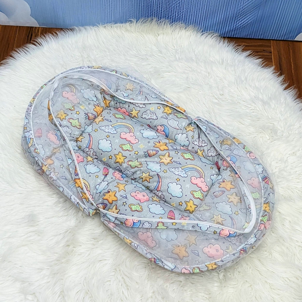 Premium Velvet Cloudy Dreams Bedding Set - 8 Pieces (Light Grey) | Large