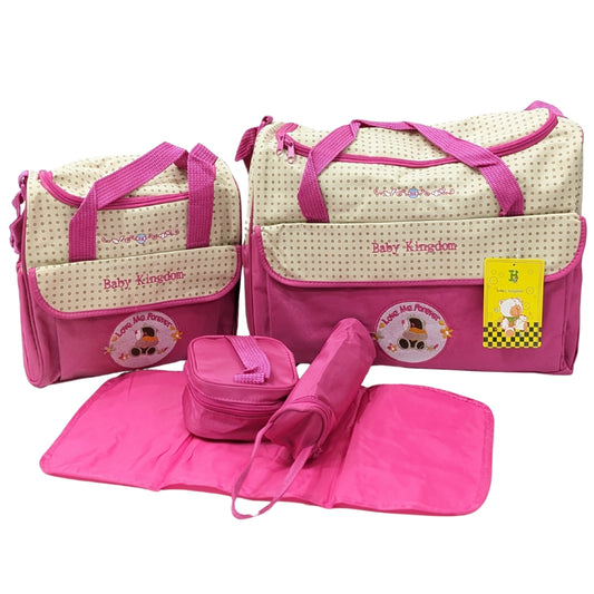 5-Piece Baby Diaper Bag Set – Functional For On-the-Go Moms