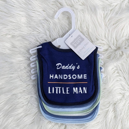 Premium Soft Cotton Absorbent Baby Bibs – 5-Piece | Handsome Little Man