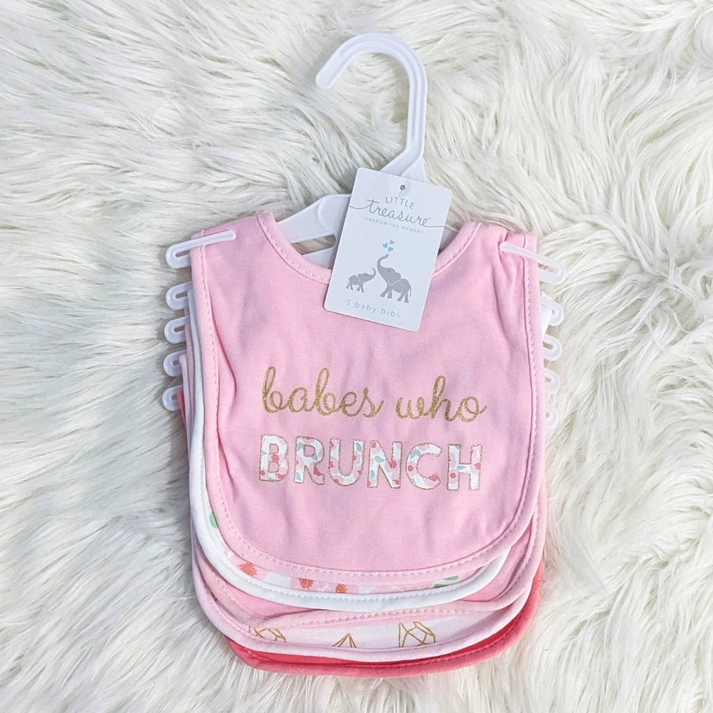 Premium Soft Cotton Absorbent Baby Bibs – 5-Piece | Babies Who Drunck