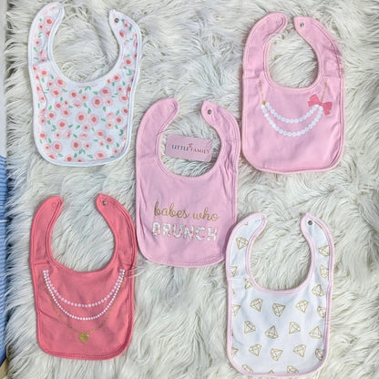 Premium Soft Cotton Absorbent Baby Bibs – 5-Piece | Babies Who Drunck