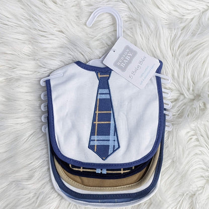 Premium Soft Cotton Absorbent Baby Bibs – 5-Piece | Formal
