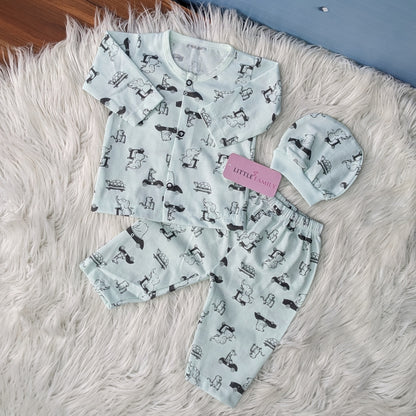 Premium 3-Piece Cotton Outfit Set – Pack of 3