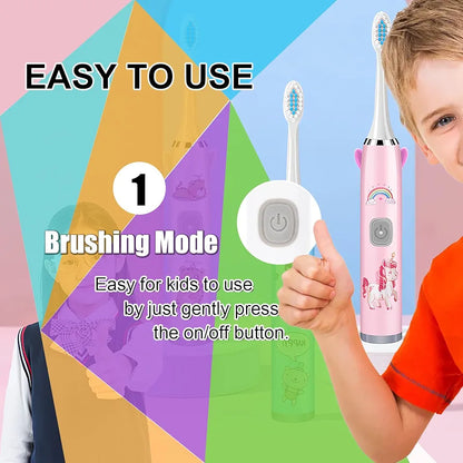Sonic Electric Toothbrush for Kids with Extra Brush Head