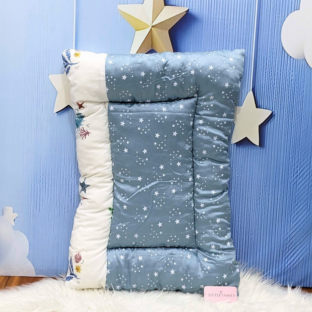 Starry Dreams Baby Bedding Set - 8 Pieces (Blue Gray) | Large