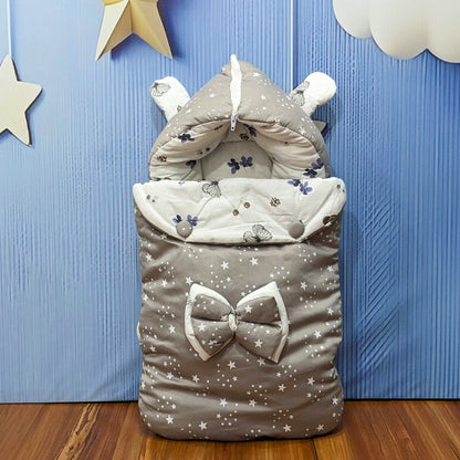 Starry Dreams Baby Bedding Set - 8 Pieces (Charcoal Grey) | Large