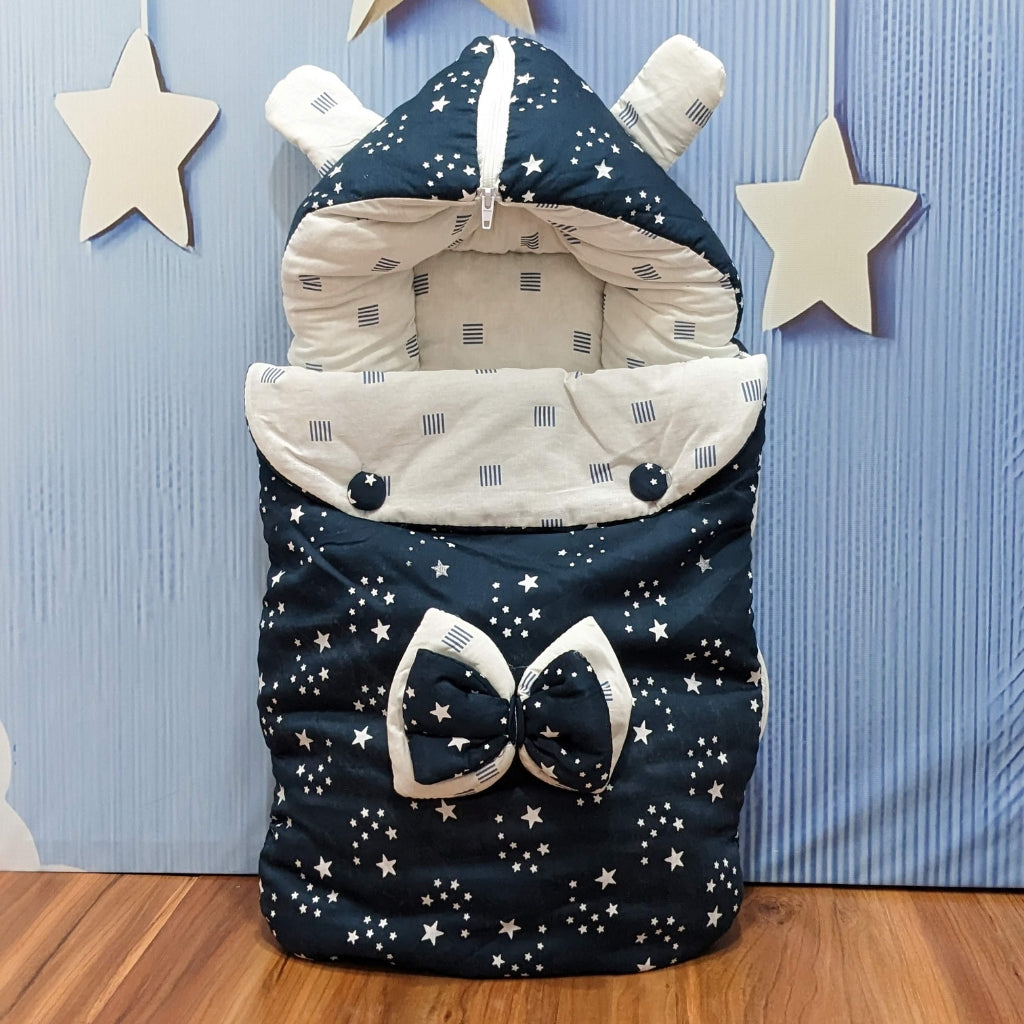 Starry Dreams Baby Bedding Set - 8 Pieces (Navy Blue) | Large