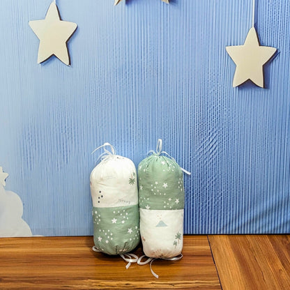 Starry Dreams Baby Bedding Set - 8 Pieces (Sage Green) | Large
