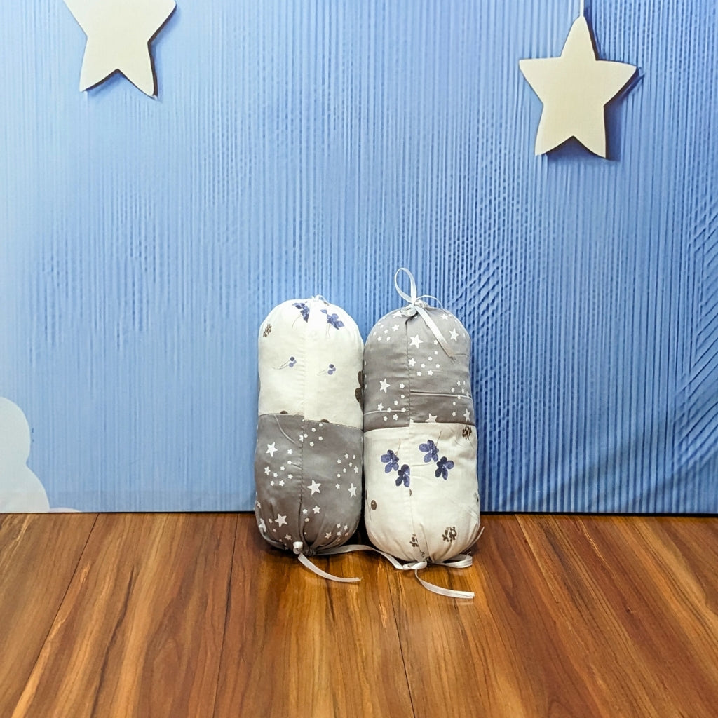 Starry Dreams Baby Bedding Set - 8 Pieces (Grey) | Large