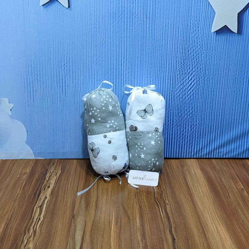 Starry Dreams Baby Bedding Set - 8 Pieces (Olive Grey) | Large