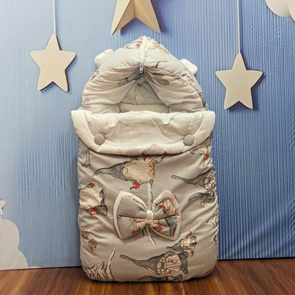 Grey Snowman Baby Bedding Set - 8 Pieces (Large)
