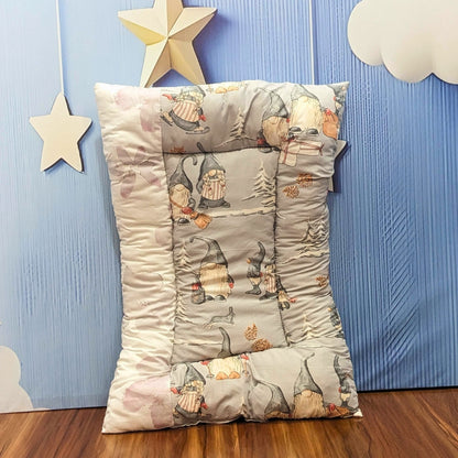 Grey Snowman Baby Bedding Set - 8 Pieces (Large)