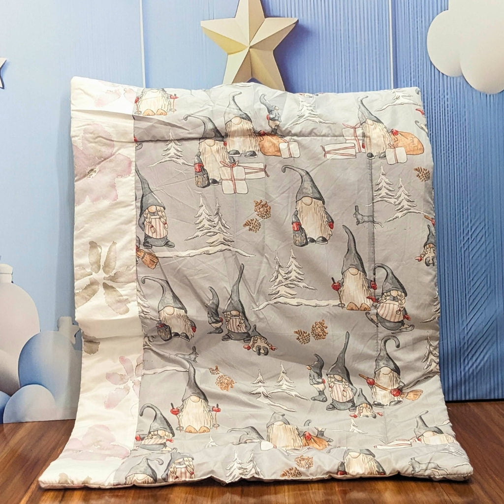 Grey Snowman Baby Bedding Set - 8 Pieces (Large)