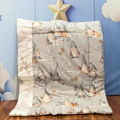 Grey Snowman Baby Bedding Set - 8 Pieces (Large)