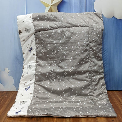 Starry Dreams Baby Bedding Set - 8 Pieces (Charcoal Grey) | Large