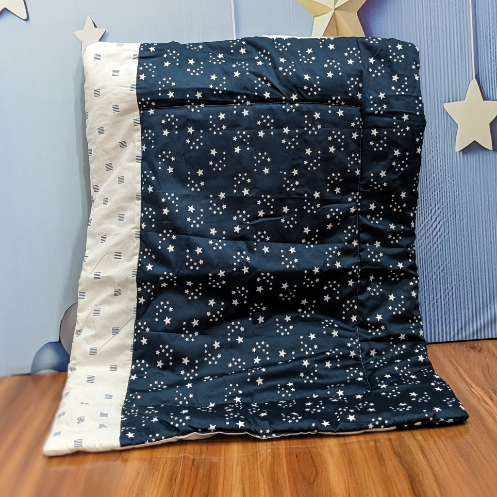 Starry Dreams Baby Bedding Set - 8 Pieces (Navy Blue) | Large