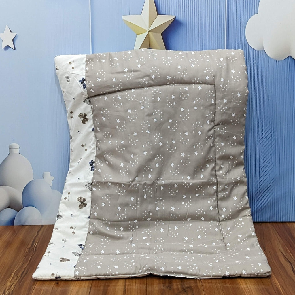 Starry Dreams Baby Bedding Set - 8 Pieces (Dusty Grey) | Large