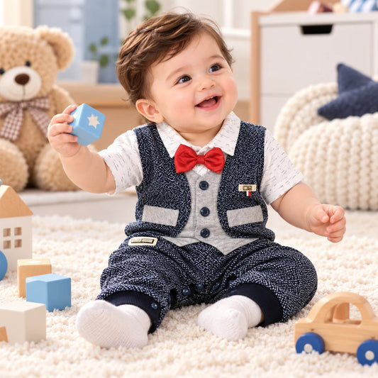 M-995 Baby Formal Summer Outfit – Shirt & Shorts Set