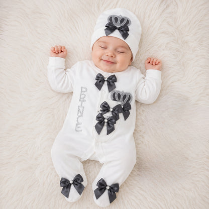 Turkish Style 5-Piece Baby Gift Set  - "Prince" | Shiny Black