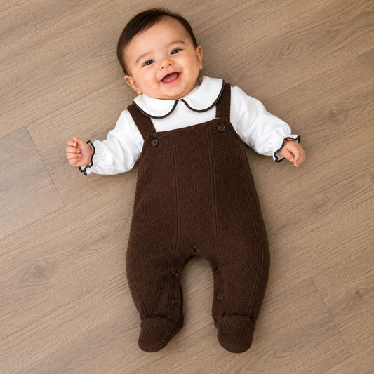 Baby 2-Piece Romper Set - Ivory White