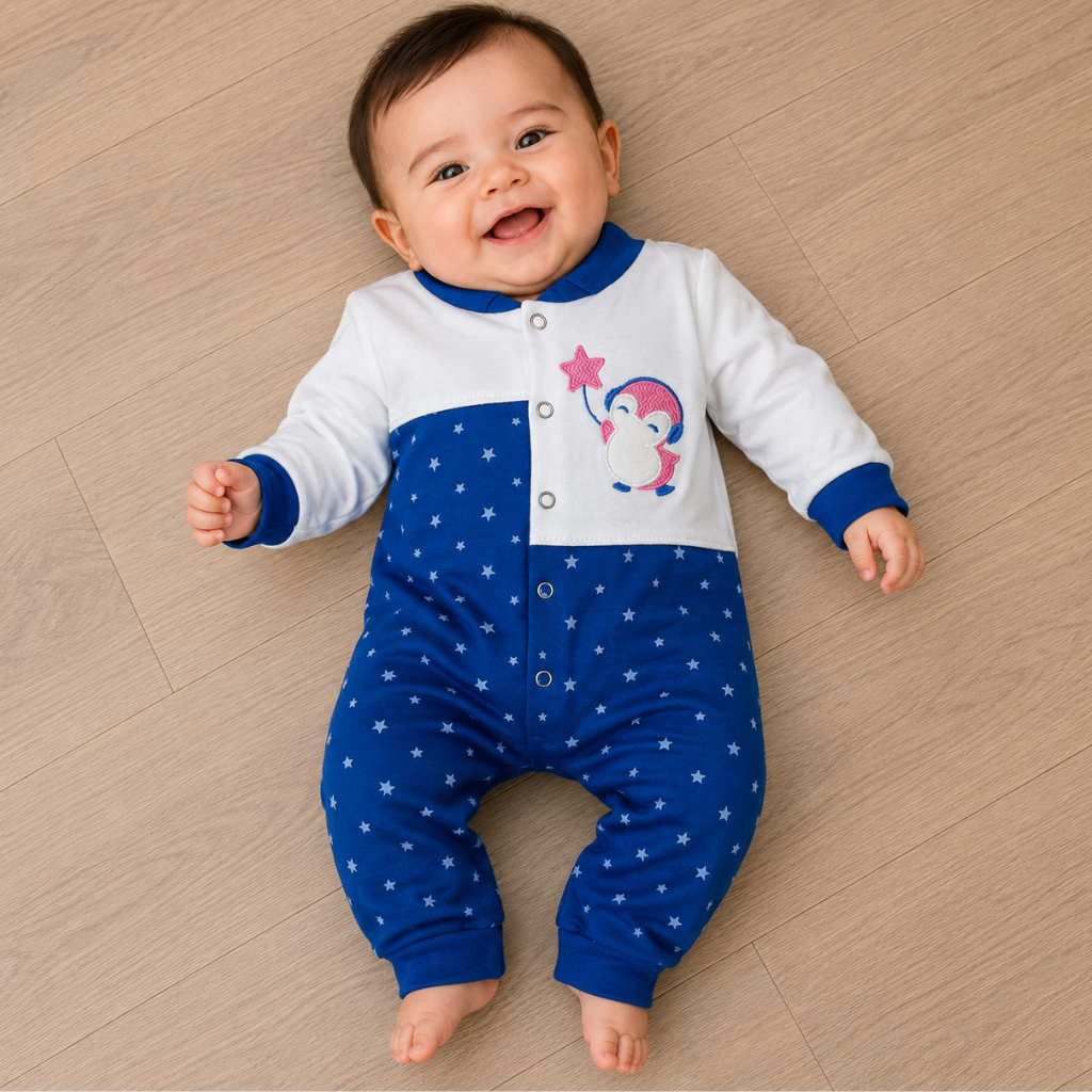 Premium Baby Romper - Little Star Theme | Blue